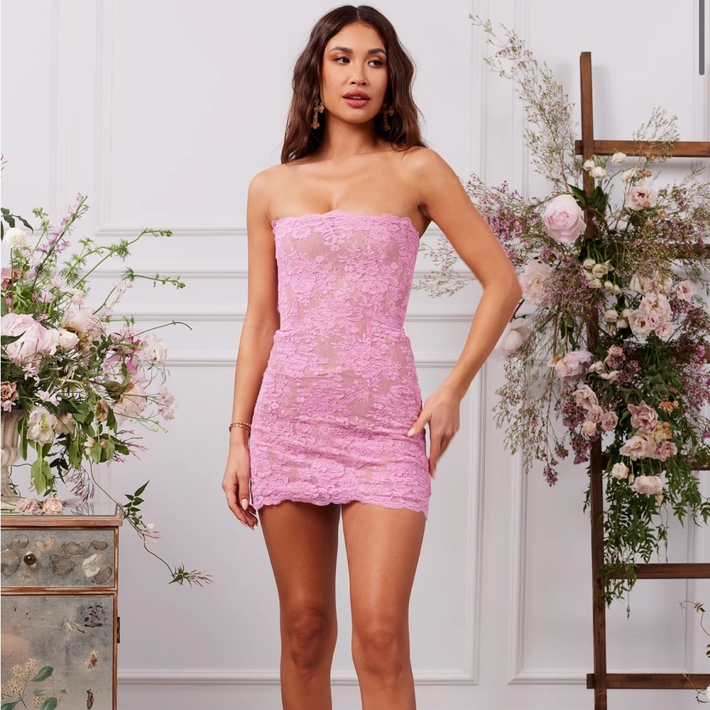 V. Chapman Kylie Lace Dress in Pink Size 0